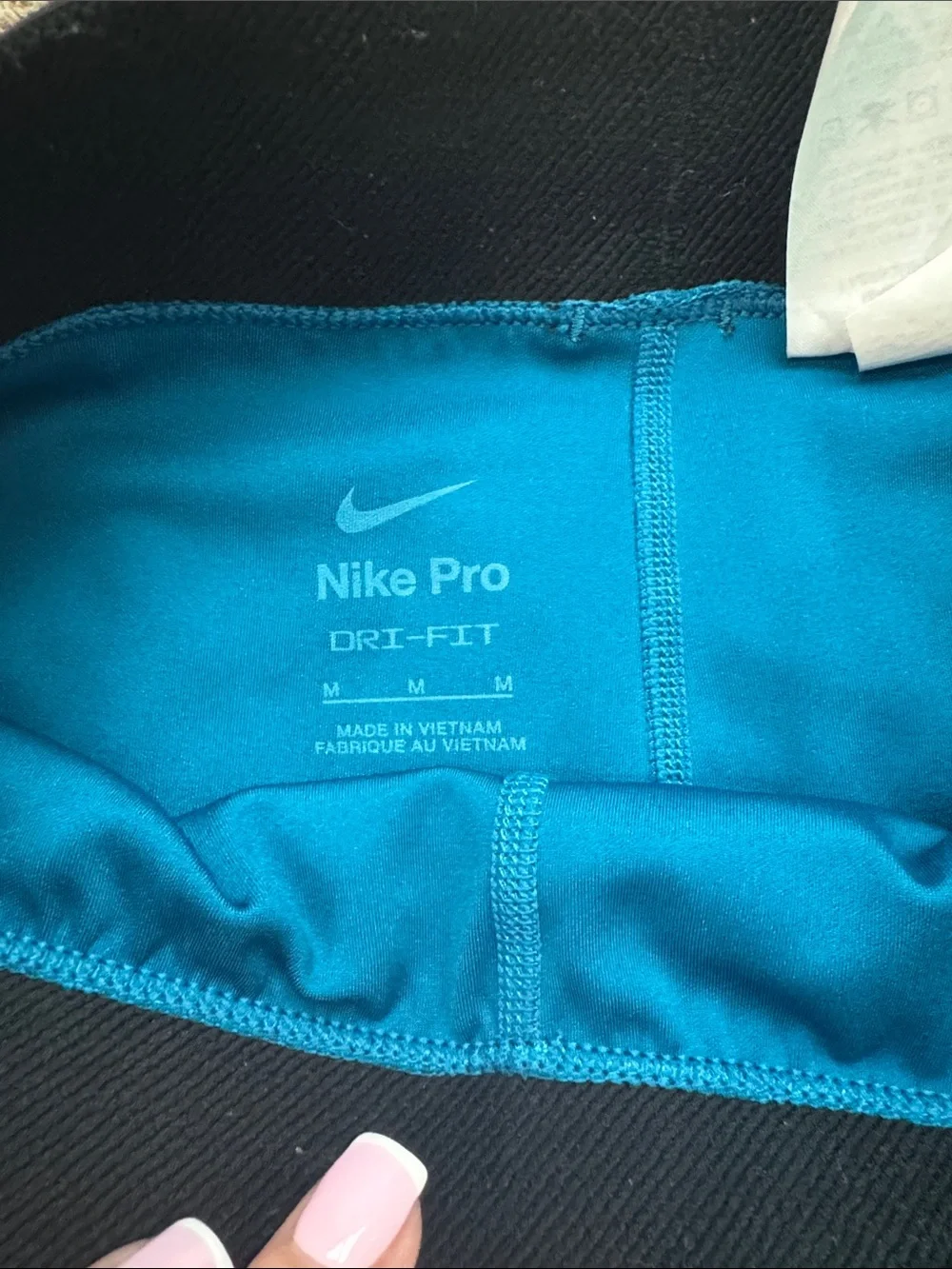 Nike Pro GIRLS Teal Athletic Shorts with White Swoosh